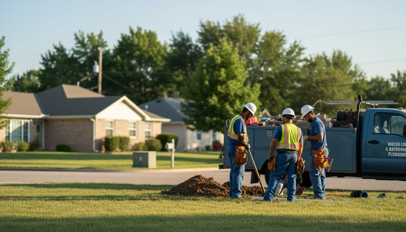 Residential water line and bathroom plumbing service in Shepherd, MI